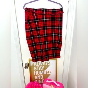 Plaid Red and Black Women's Skirt